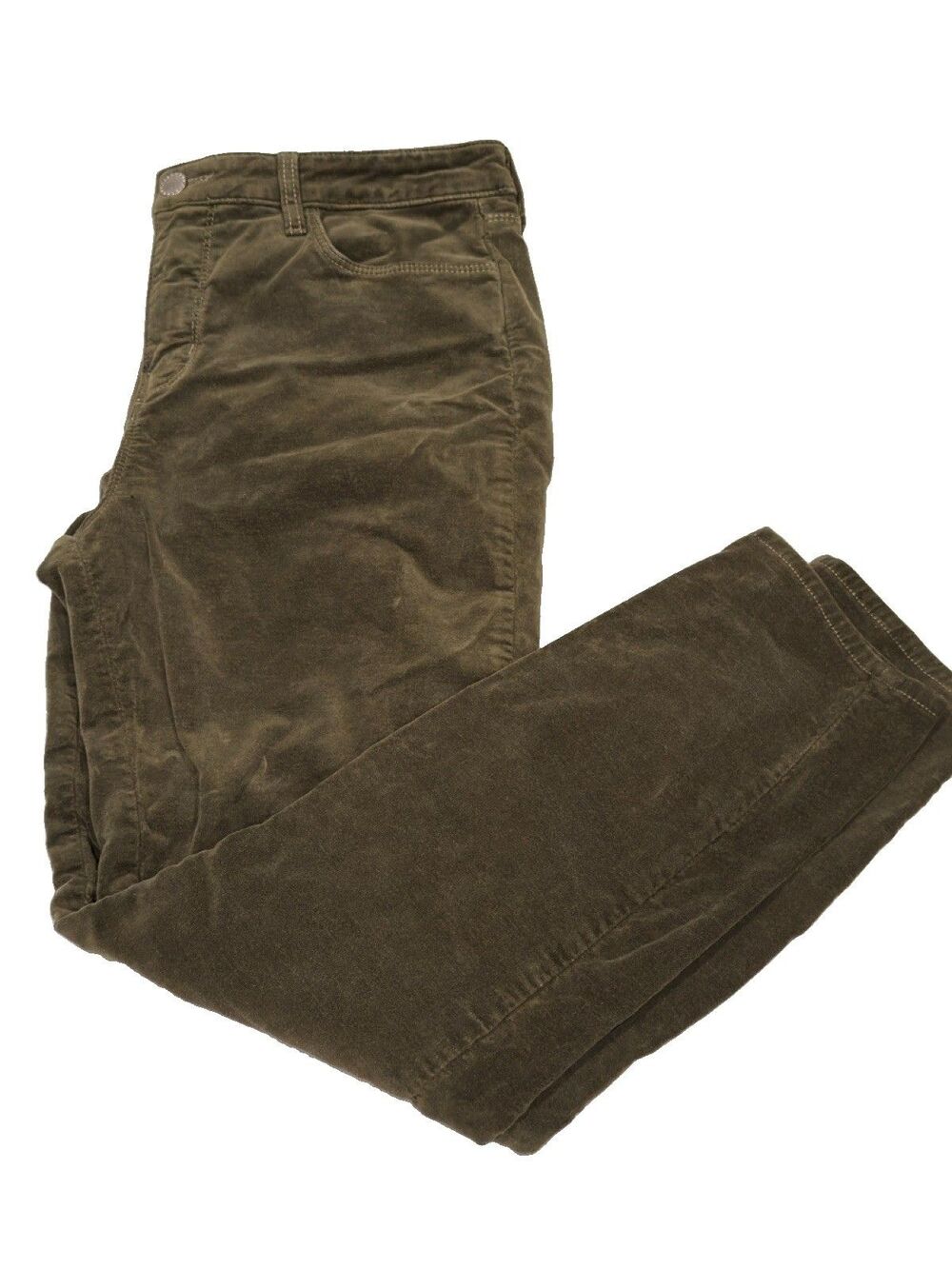 L'AGENCE Margot Velvet Jeans Size 30 Ivy Green High Rise Skinny Stretch